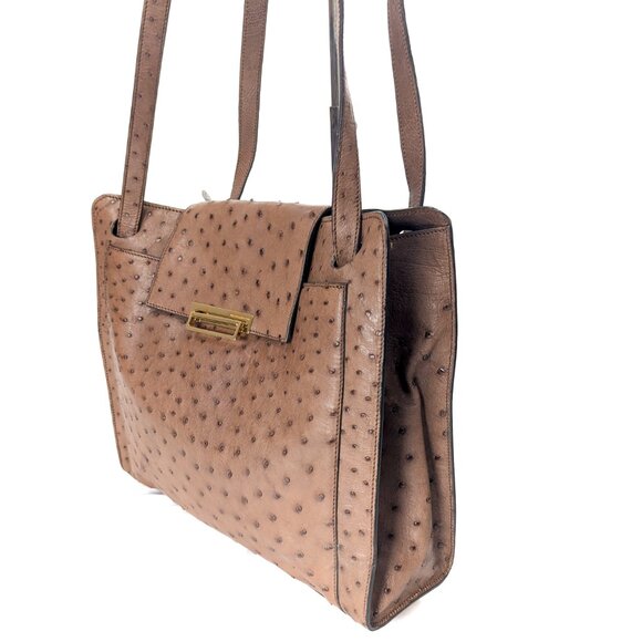 MAURO GOVERNA Ostrich Leather Shoulder Bag - Picture 6 of 14